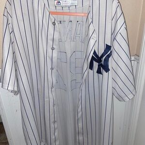 New York Yankees white classic vintage sports jersey baseball short sleeve shirt